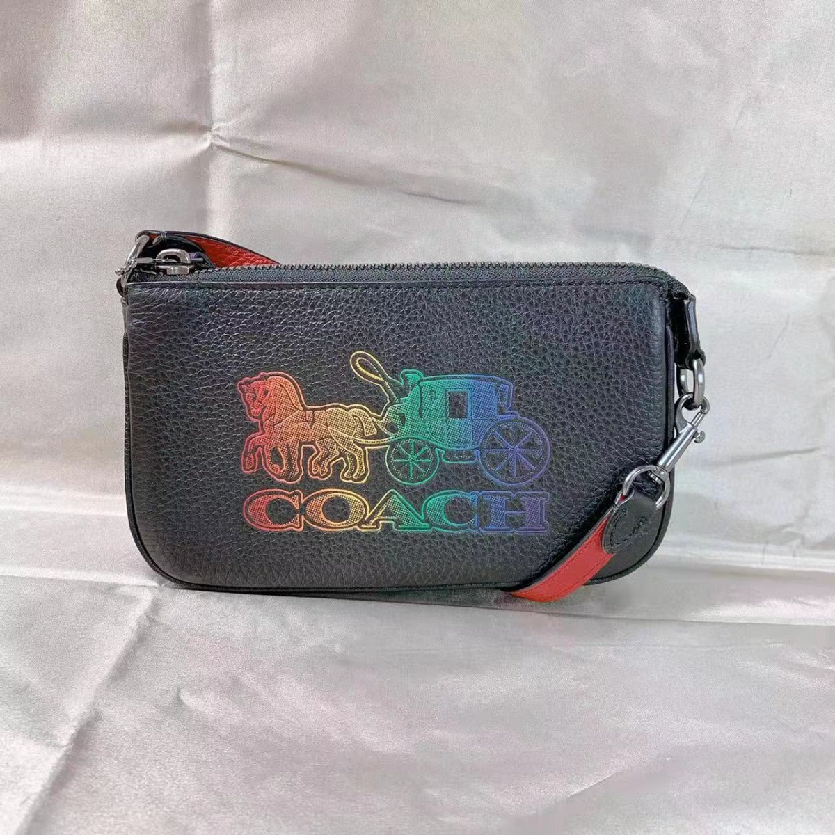 Coach C6902 Nolita 19 With Horse And Carriage In Gunmetal/BLACK MULTI Coach C6902 Nolita 19 With Horse And Carriage In Gunmetal/BLACK MULTI